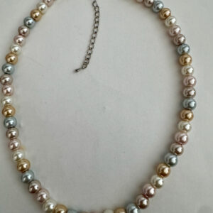 Parelketting mooie pastelkleurtjes 8 mm