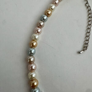 Parelketting mooie pastelkleurtjes 8 mm