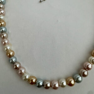 Parelketting mooie pastelkleurtjes 8 mm