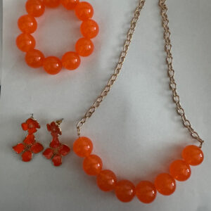 Sieradenset Koningsdag (ketting, armband en bijpassende oorbellen)