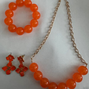 Sieradenset Koningsdag (ketting, armband en bijpassende oorbellen)
