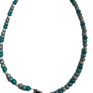 Zonnebrilkoord met ring turquoise 3d kralen