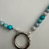 Zonnebrilkoord met ring turquoise 3d kralen