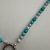 Zonnebrilkoord met ring turquoise 3d kralen