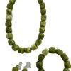 Sieradenset 3D ketting groen(ketting, armband en bijpassende oorbellen)