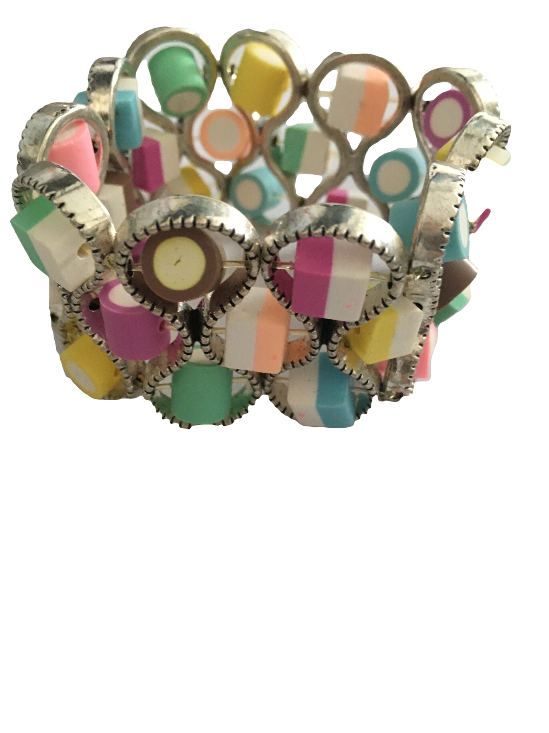 Armband infinity met fimoklei snoepjes