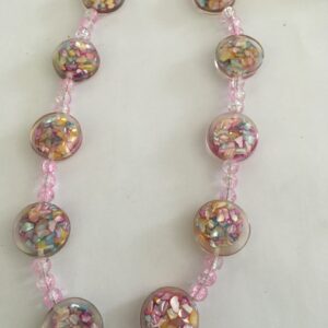 Ketting roze met paars