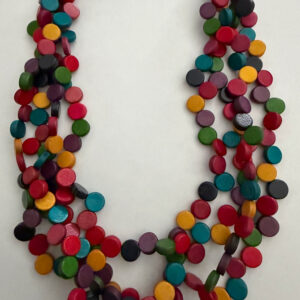 Laagjesketting houten kralen bont