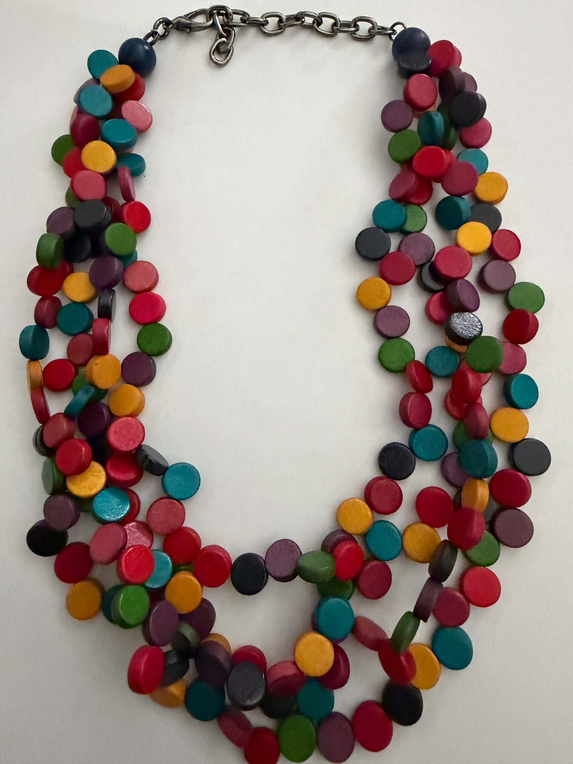 Laagjesketting houten kralen bont